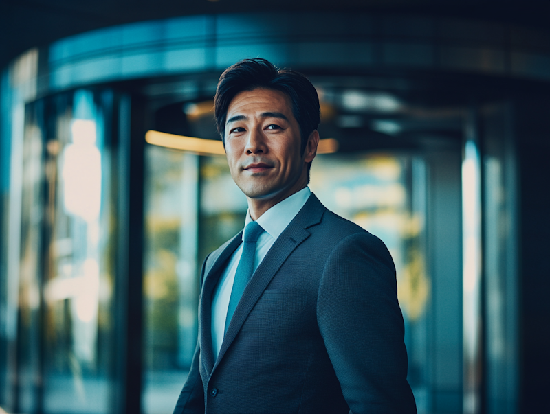 Consultor financiero profesional analizando datos económicos en oficina moderna